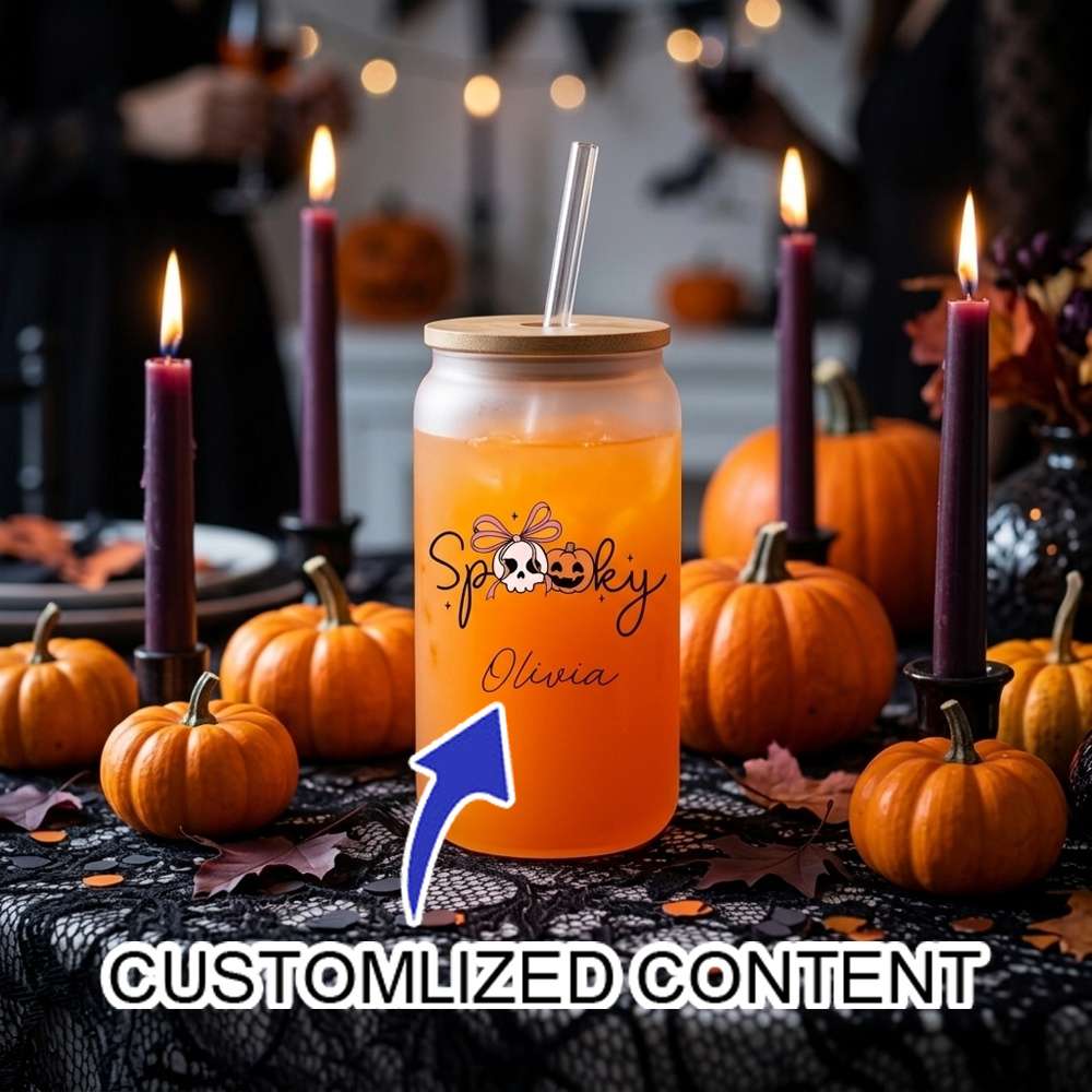 Coffee Equipment Camping - Bicchiere di Vetro Personalizzato per Halloween