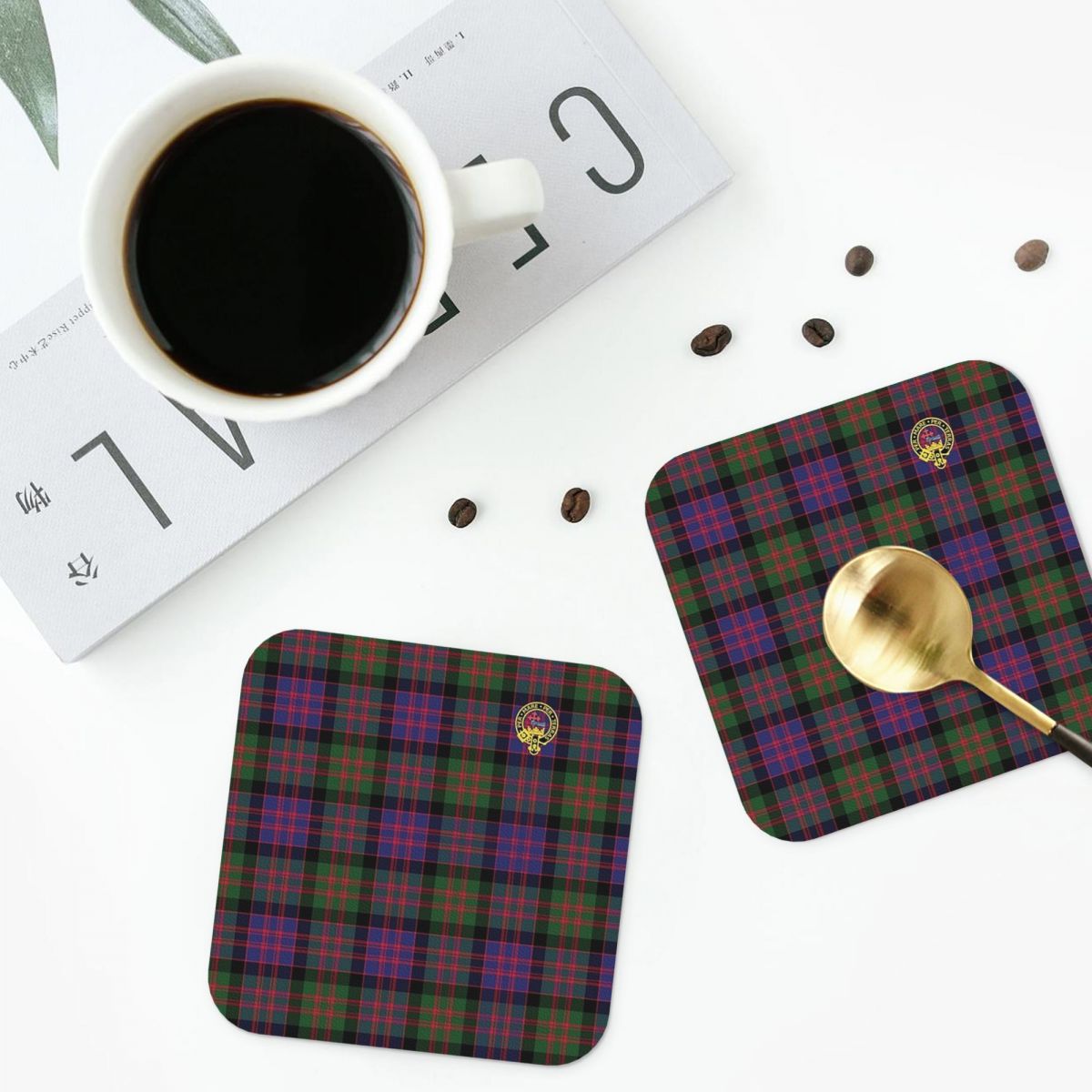 Macdonald Coffee & Espresso Equipment - Set di 6 sottobicchieri in pelle