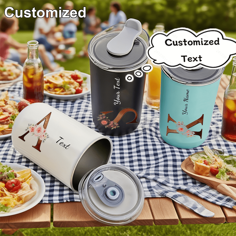 Coffee Equipment Camping - Tumbler Personalizzato con Monogramma Floreale, Tazza